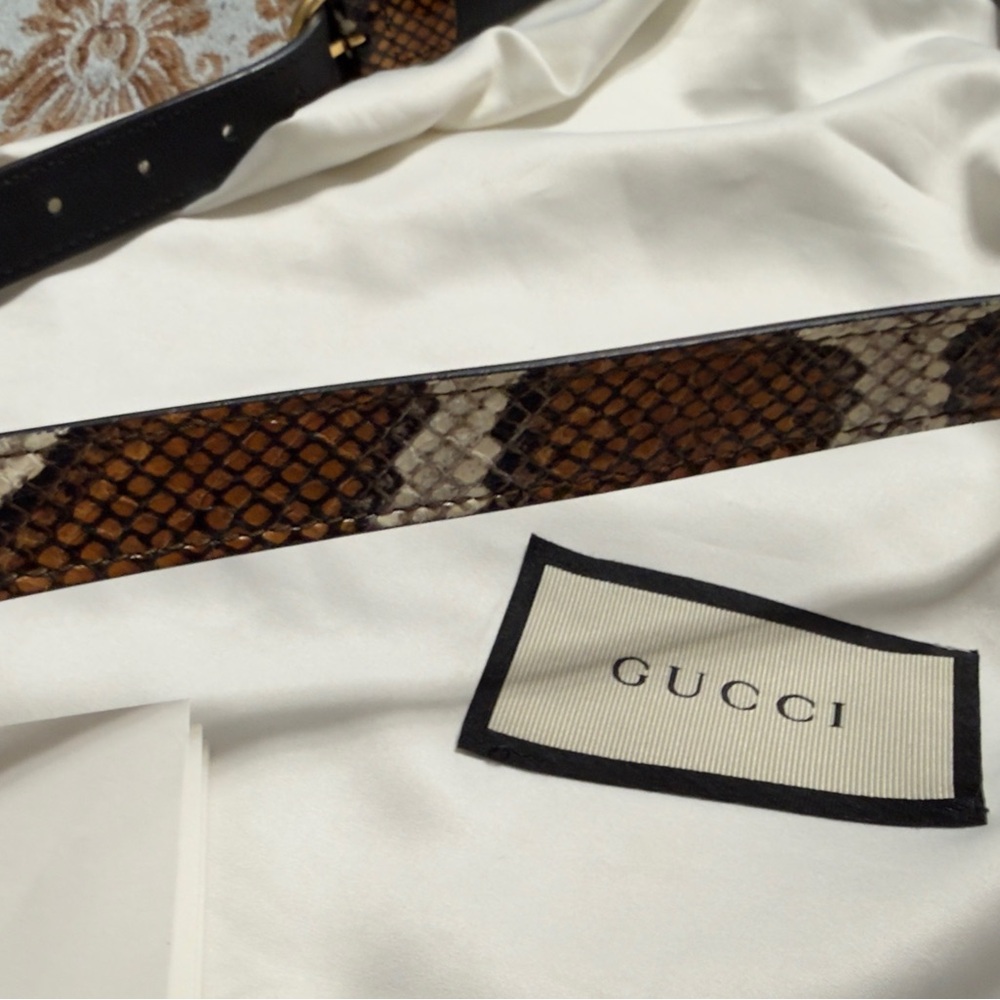 BNWT Authentic Gucci Arli Python Medium Shoulder … - image 8